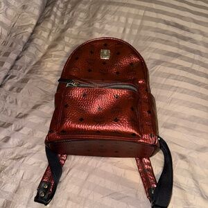 MCM RED BACKPACK ORIGINAL